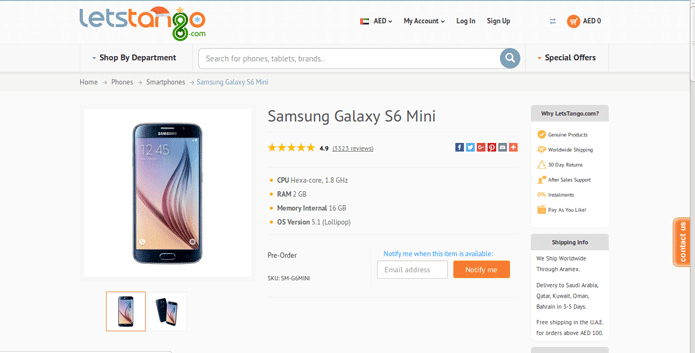 Samsung Galaxy S6 Mini