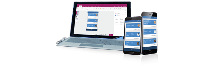 Microsoft PowerApps – lets you create business apps without coding