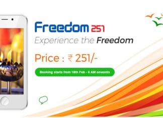 Freedom 251 – India’s cheapest Android smartphone launched at Rs 251 Ringing Bells Freedom 251