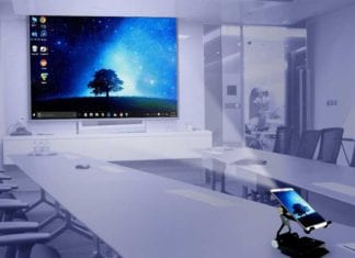 Akyumen Holofone -Powerful Windows 10 and Android Phablet The Akyumen Holofone Phablet features a built-in projector, dual boots Windows 10 / Android