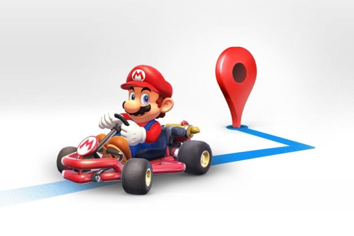 Google Maps Arrow Replaces by Mario Kart To Its navigation