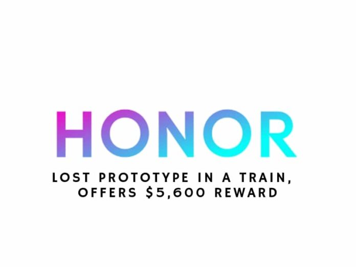 Honor employee lost prototype in a train, company offers $5,600 reward in return of lost prototype