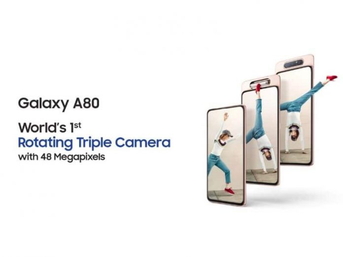 Samsung Galaxy A80 India Launch: with a rotating camera, priced around Rs. 45,000