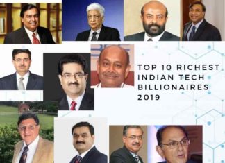 Top 10 Richest Indian Tech Billionaires 2019 Top 10 Richest Indian Tech Billionaires 2019