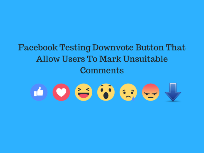 Facebook Testing Downvote Button That Allow Users To Mark Unsuitable Comments