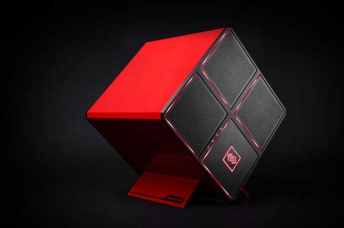 The HP OMEN X is a powerful gaming desktop with a modern, minimalist design