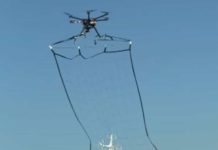 Drone with net – Tokyo is using anti-drone to catch other drones Drone with net – Tokyo is using anti-drone to catch other drones