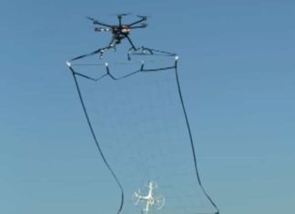 Drone with net – Tokyo is using anti-drone to catch other drones Drone with net – Tokyo is using anti-drone to catch other drones