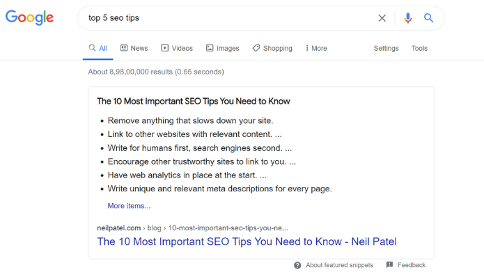 How To Get Featured Snippets on Google